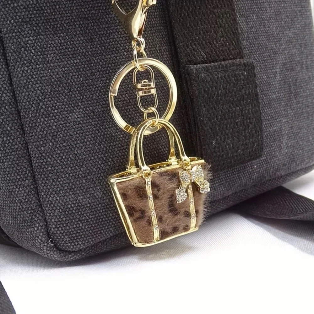 Elegant Gold and Brown Women's Bag Charm #212